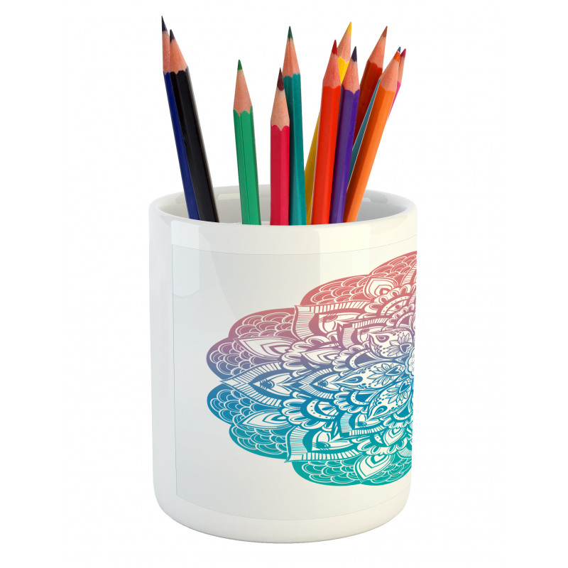 Boho Gypsy Mandala Art Pencil Pen Holder