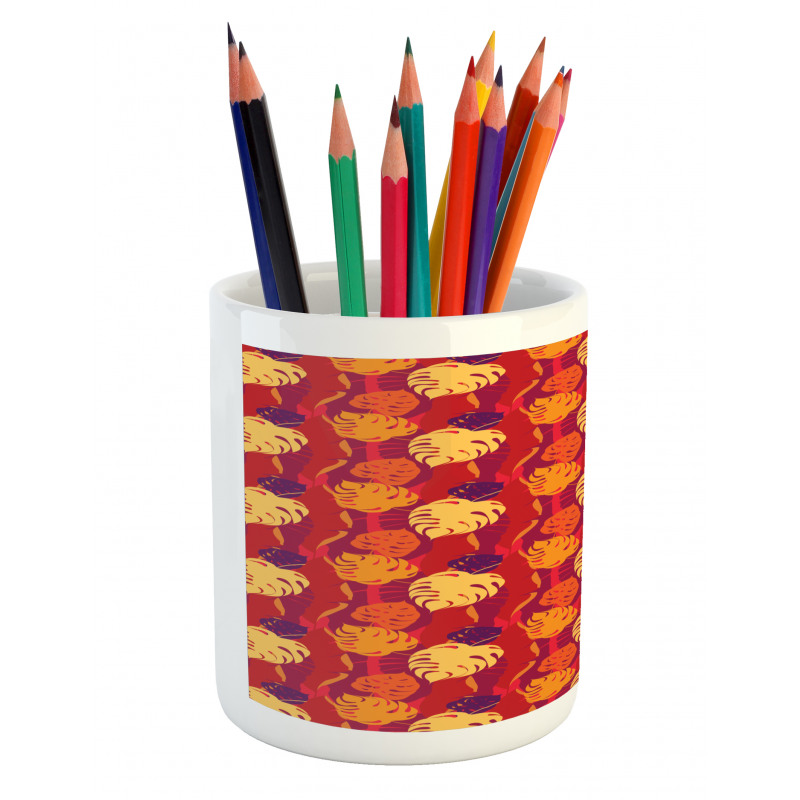 Hawaii Foliage Silhouettes Pencil Pen Holder