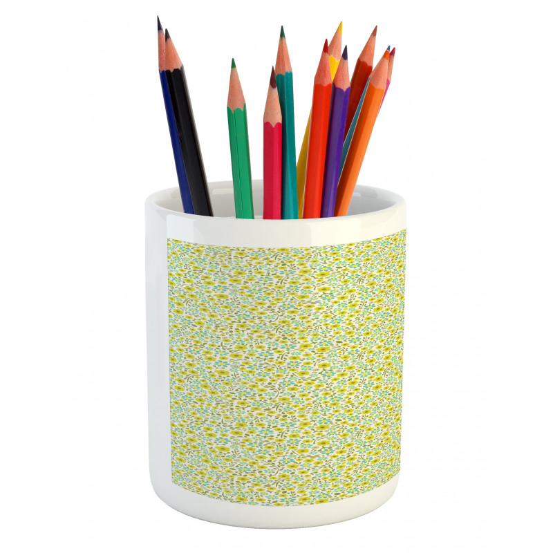 Nature Blooms Pattern Pencil Pen Holder