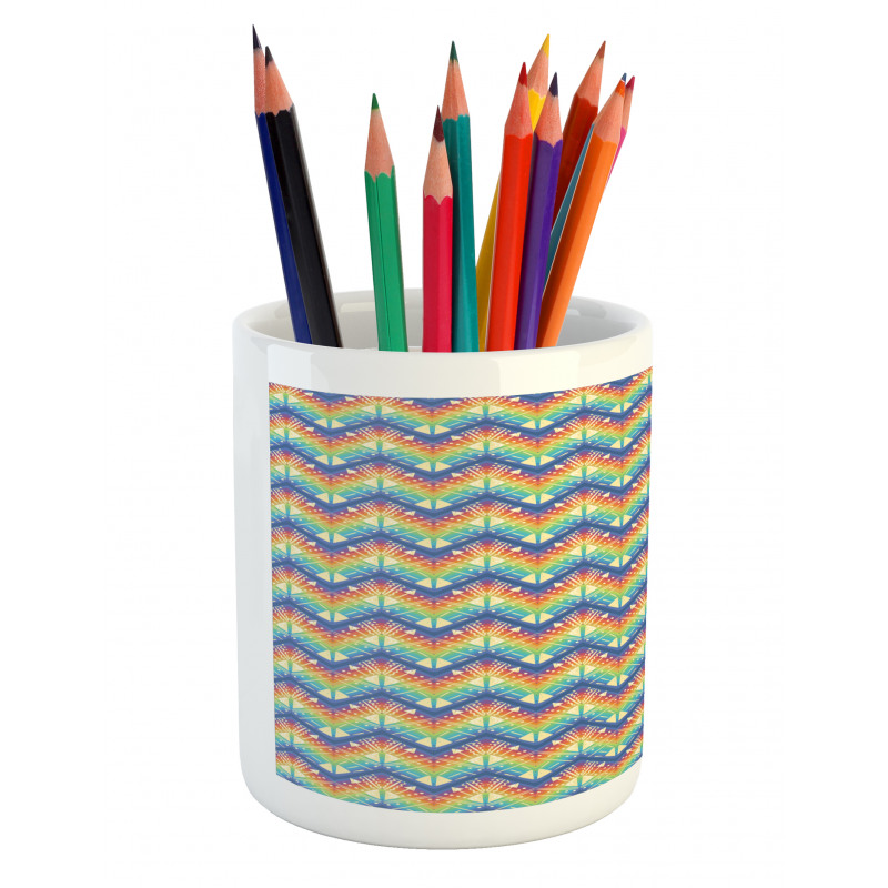 Tribal Chevron Art Pencil Pen Holder