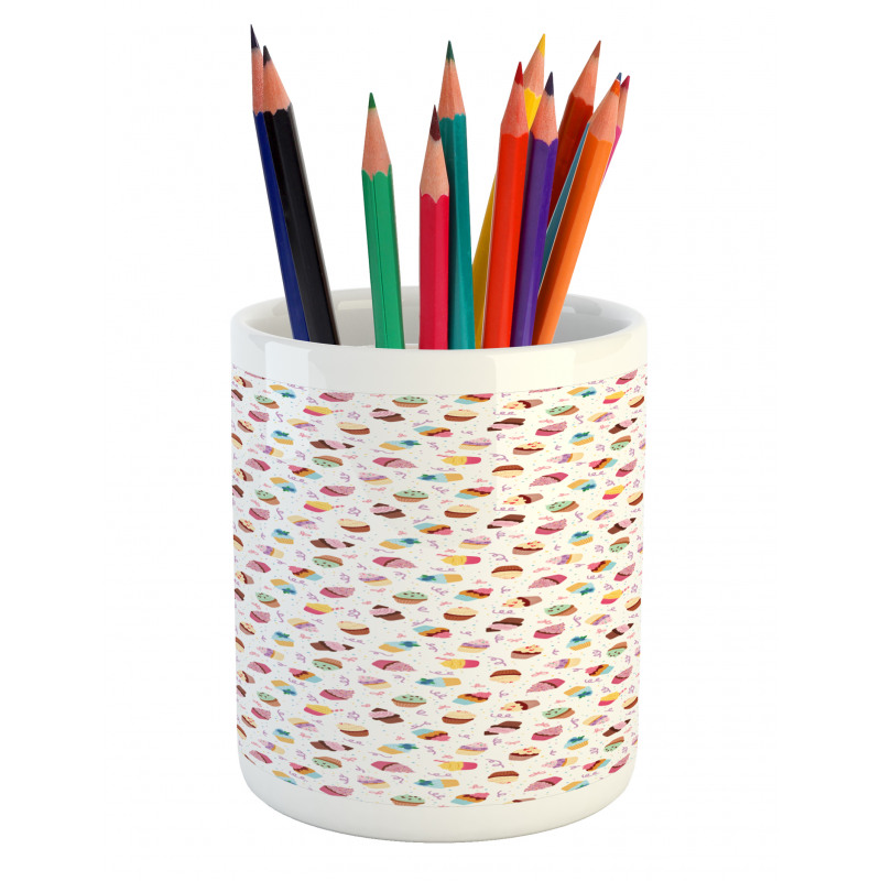 Creamy Colorful Cupcakes Pencil Pen Holder