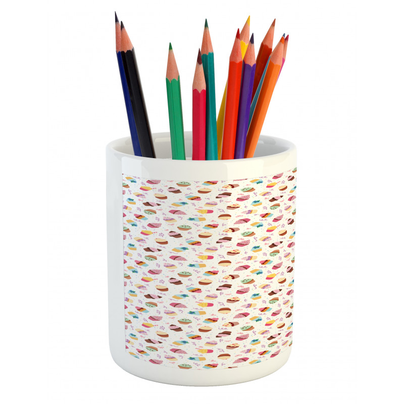 Creamy Colorful Cupcakes Pencil Pen Holder