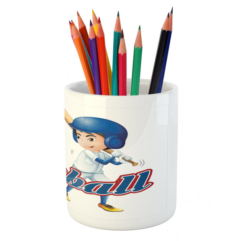 Baseball Pitching Pencil Pen Holder