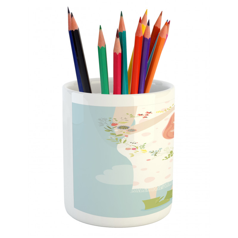 Happy Mother Words Pencil Pen Holder