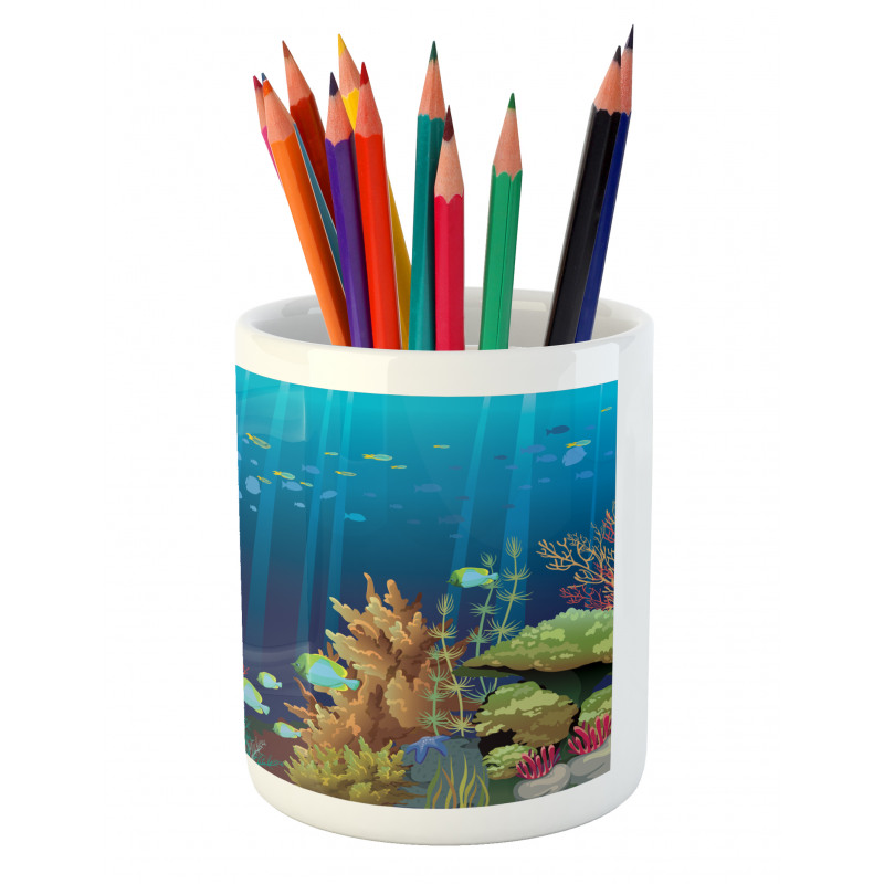 Coral Reef Fishes Pencil Pen Holder