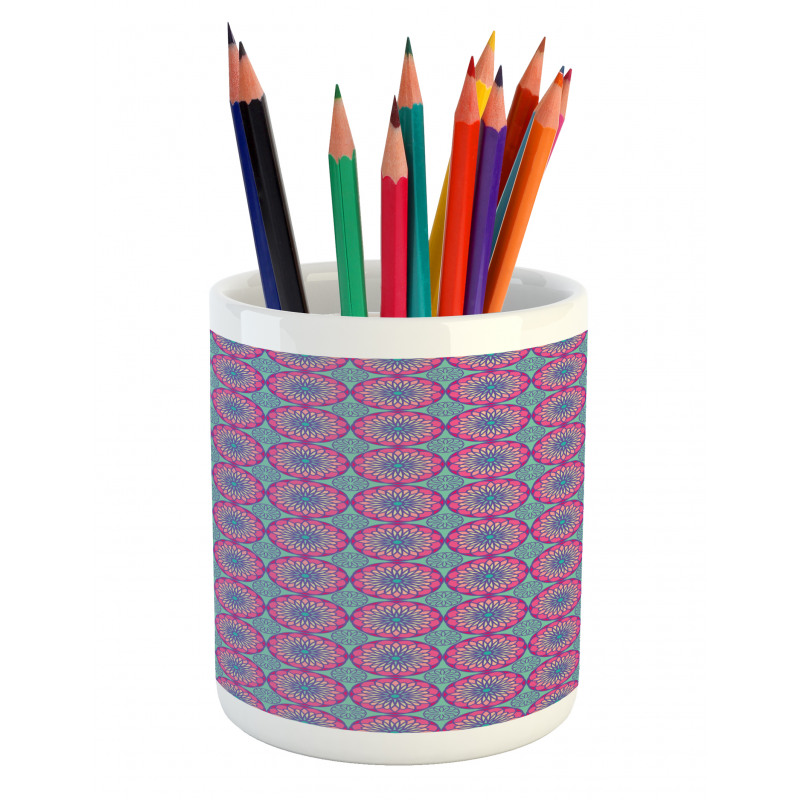 Geometric Petals Art Design Pencil Pen Holder