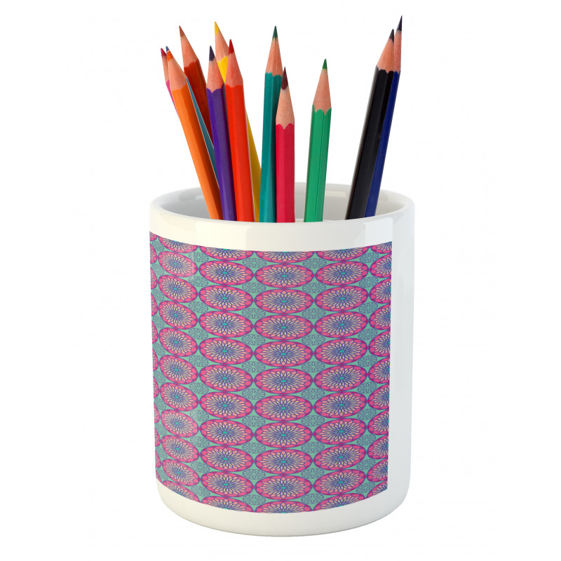 Geometric Petals Art Design Pencil Pen Holder