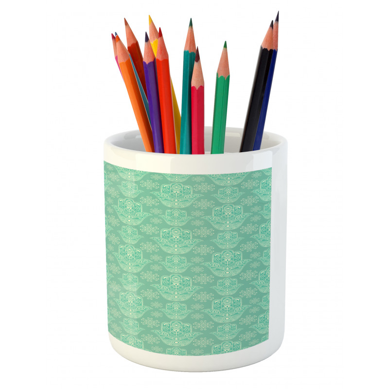 Curlicues and Doodle Flowers Pencil Pen Holder