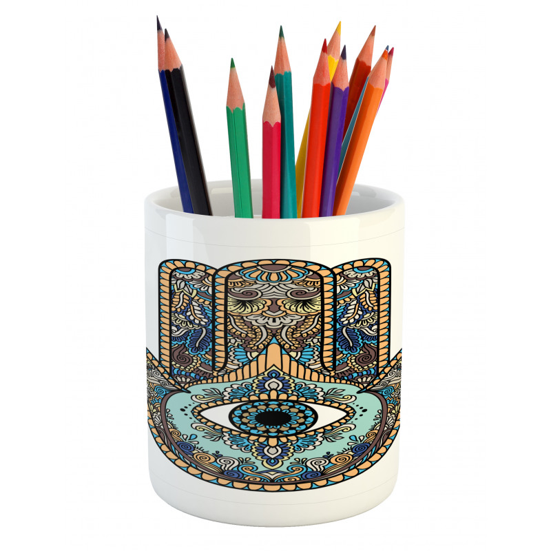 Motif All Seeing Eye Pencil Pen Holder