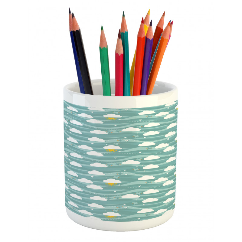 Summer Sky Pencil Pen Holder