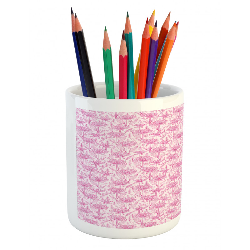 Pastel Spring Bloom Pencil Pen Holder