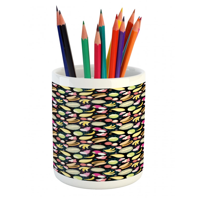 Graphic Exotic Fruits Pencil Pen Holder