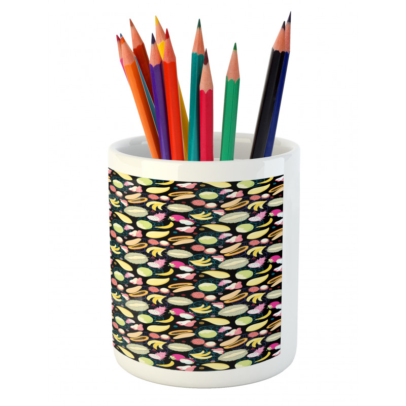 Graphic Exotic Fruits Pencil Pen Holder