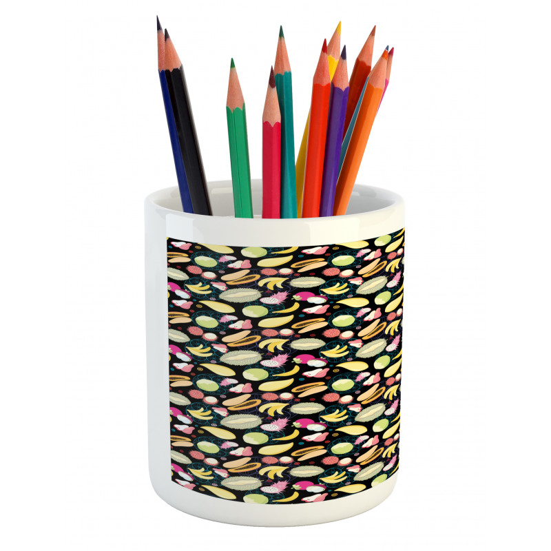 Graphic Exotic Fruits Pencil Pen Holder