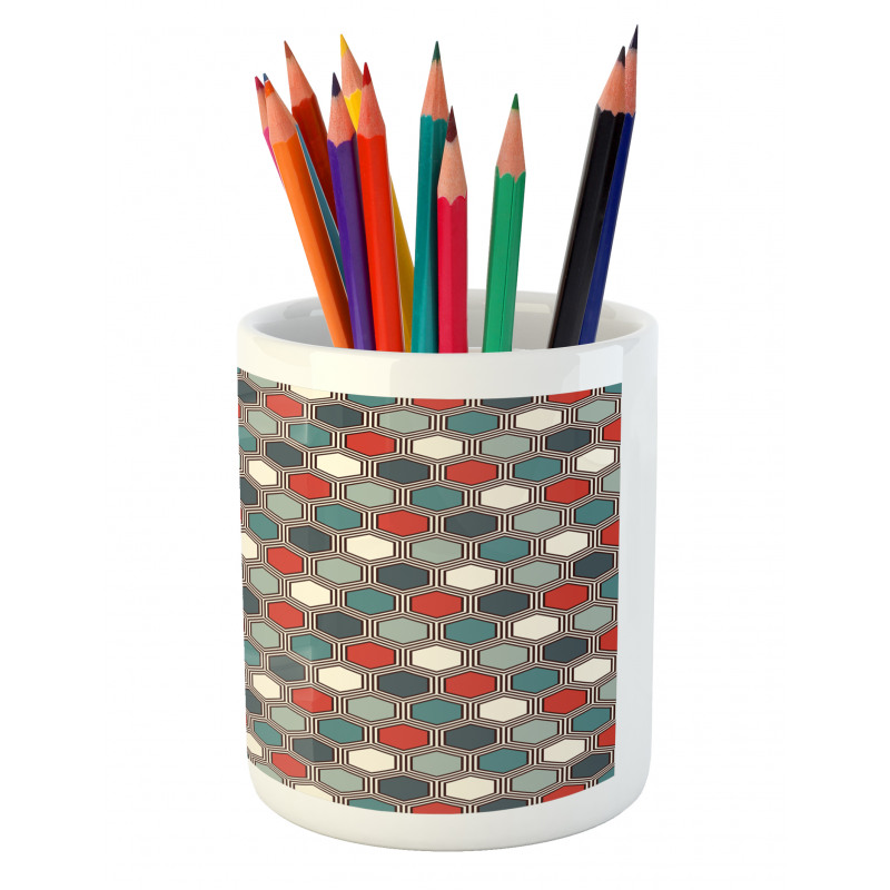 Abstract Mosaic Tiles Pencil Pen Holder