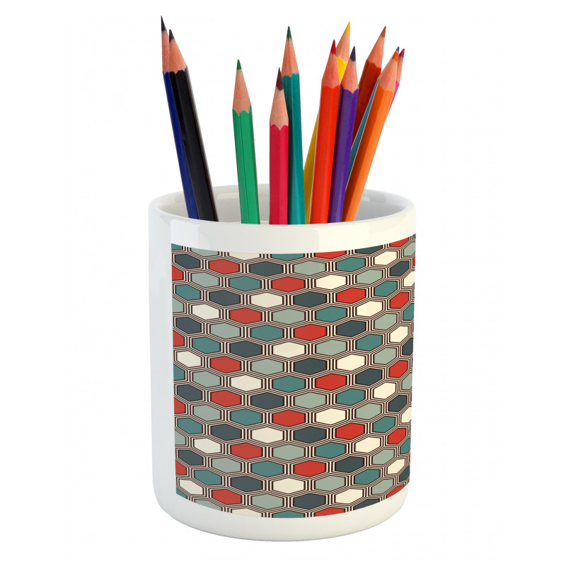 Abstract Mosaic Tiles Pencil Pen Holder