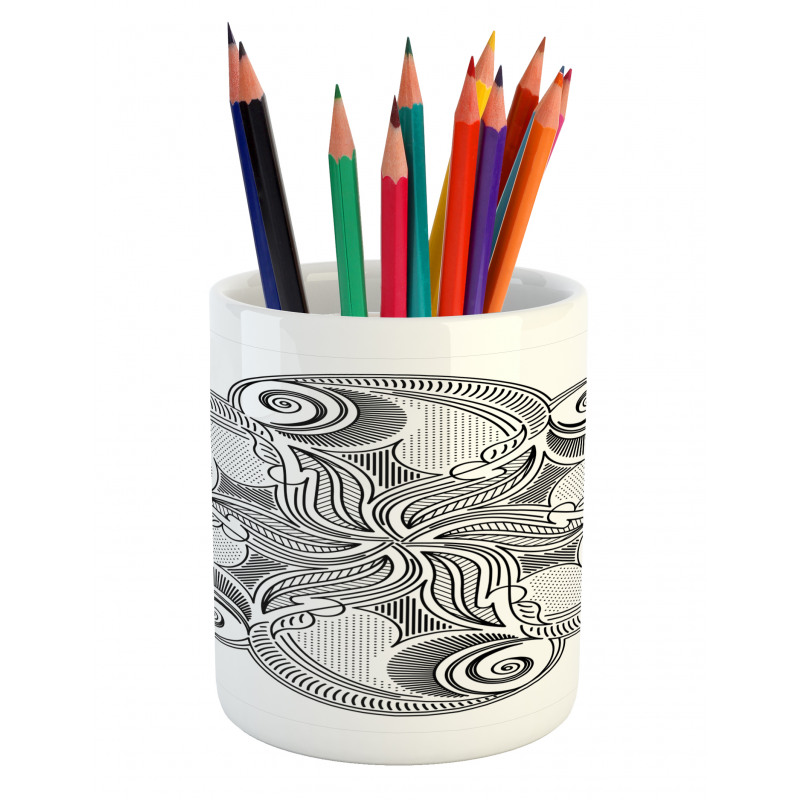 Floral Mandala Pencil Pen Holder