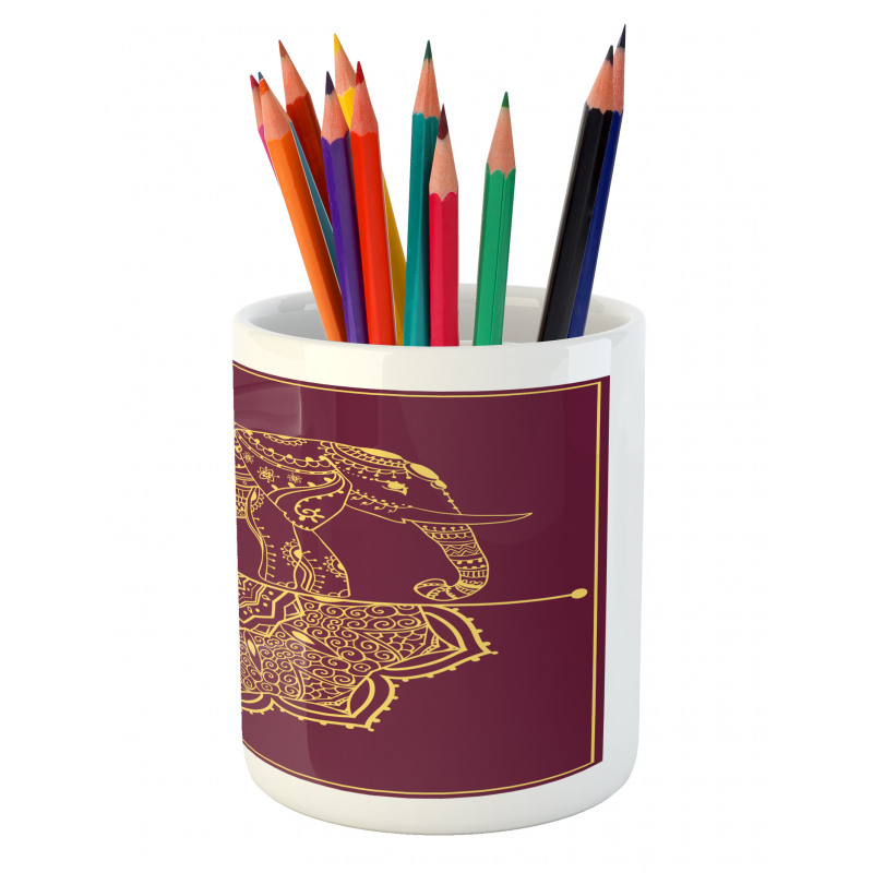 Animal Mandala Pencil Pen Holder