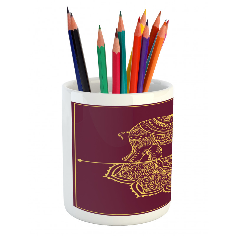 Animal Mandala Pencil Pen Holder