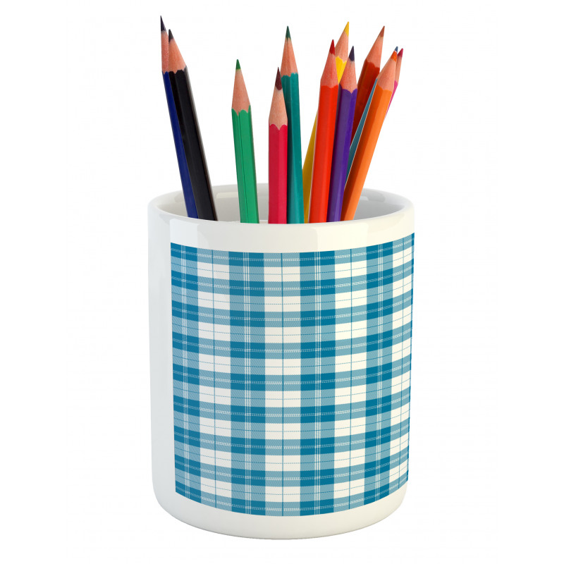 Scottish Checkered Pencil Pen Holder