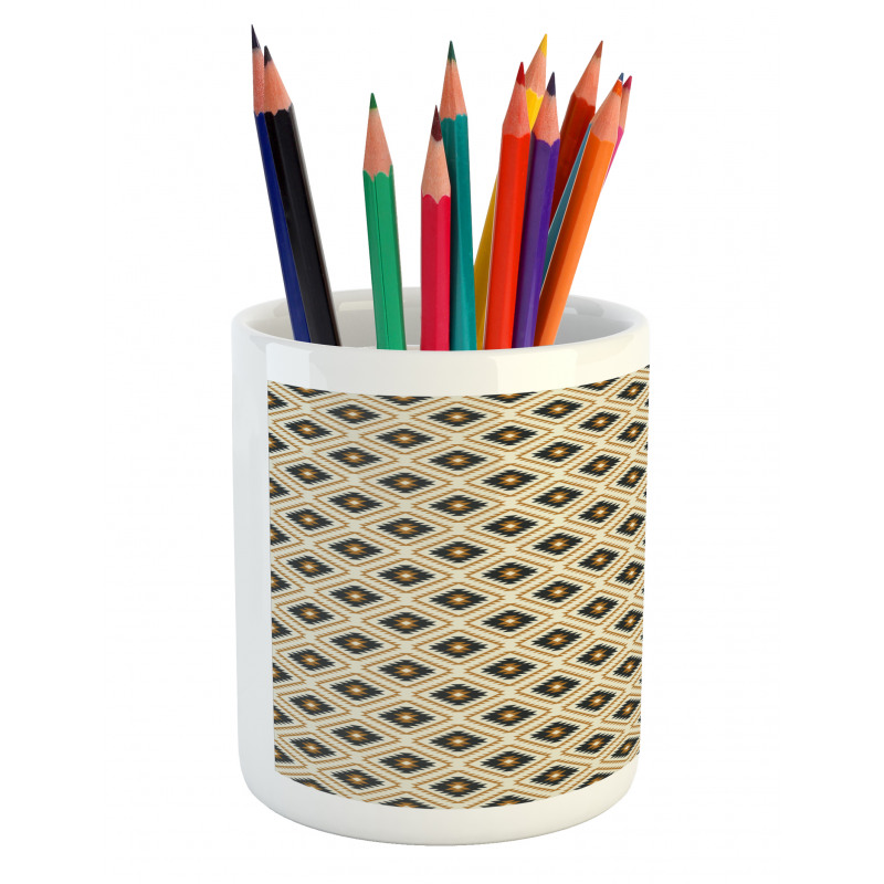 Boho Mexican Pattern Pencil Pen Holder