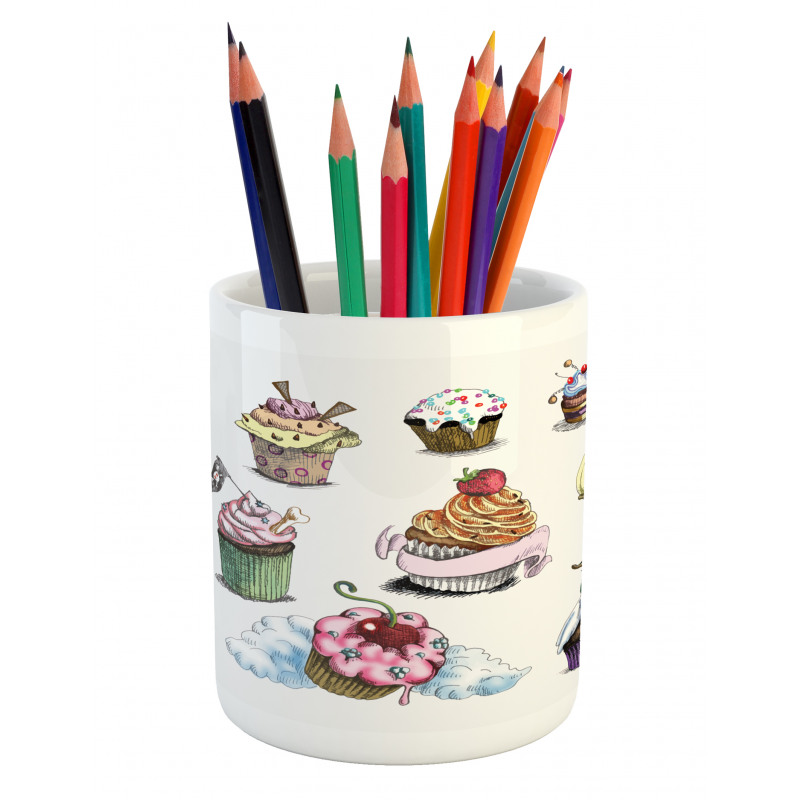 Yummy Cupcake Medley Pencil Pen Holder