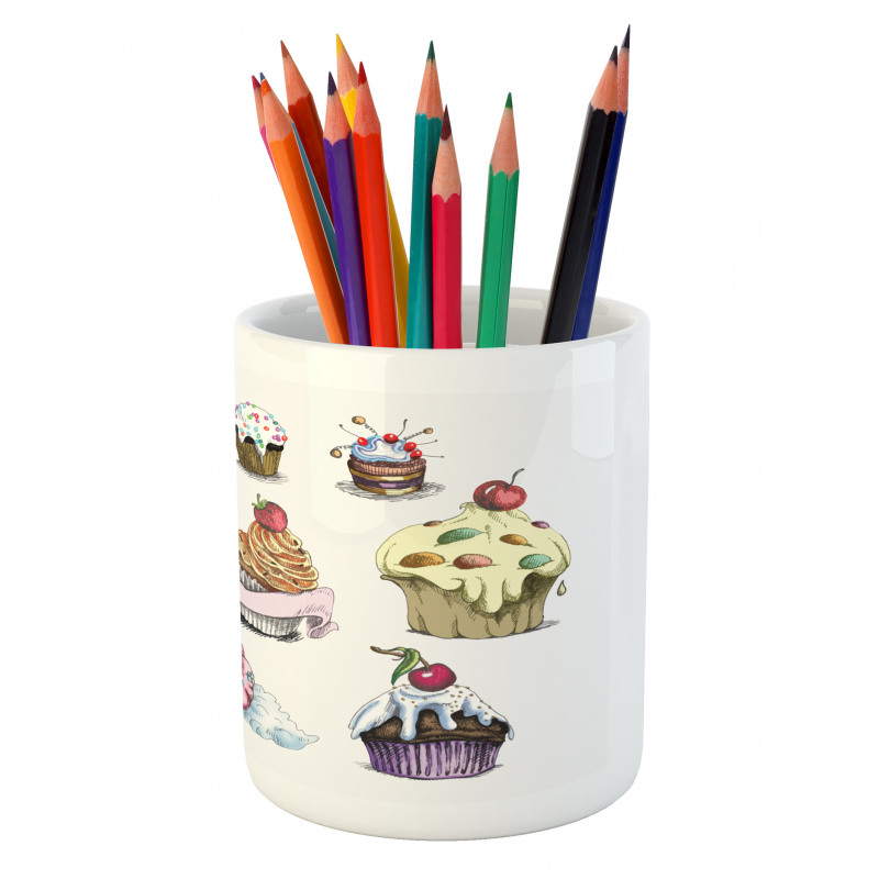 Yummy Cupcake Medley Pencil Pen Holder