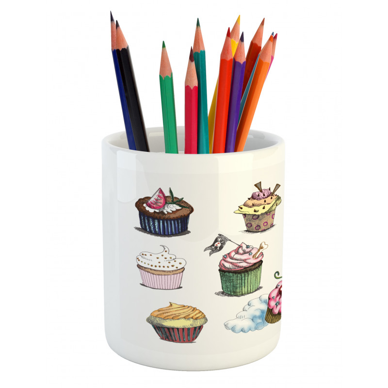 Yummy Cupcake Medley Pencil Pen Holder