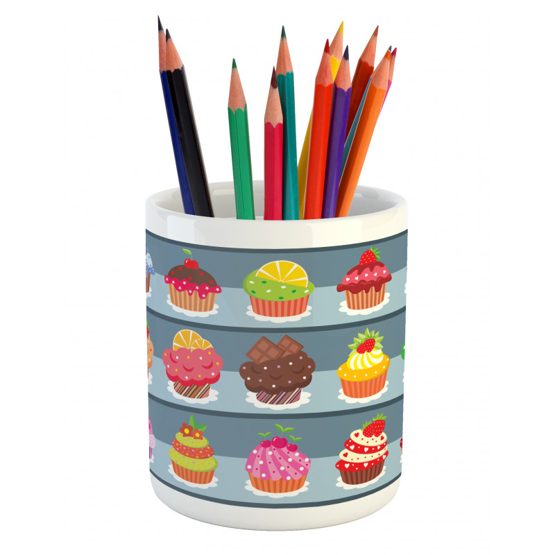 Multilayered Muffin Pencil Pen Holder