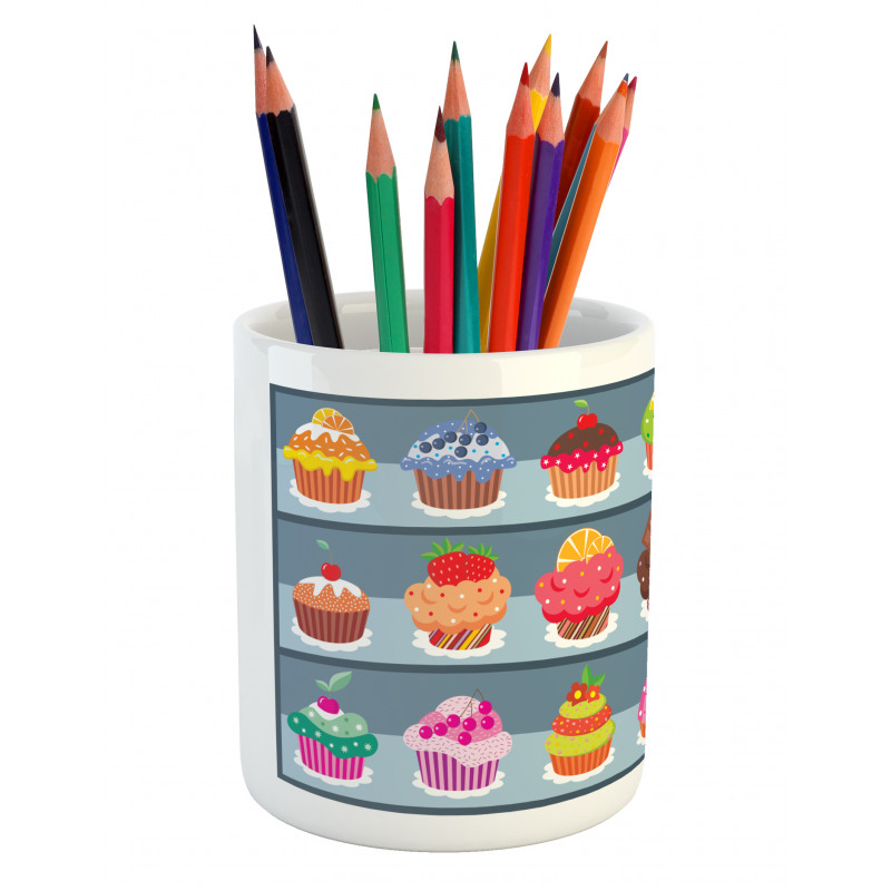 Multilayered Muffin Pencil Pen Holder