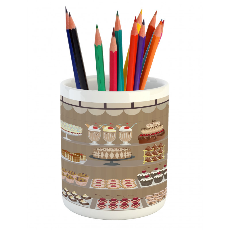 Bakery Window Display Pencil Pen Holder