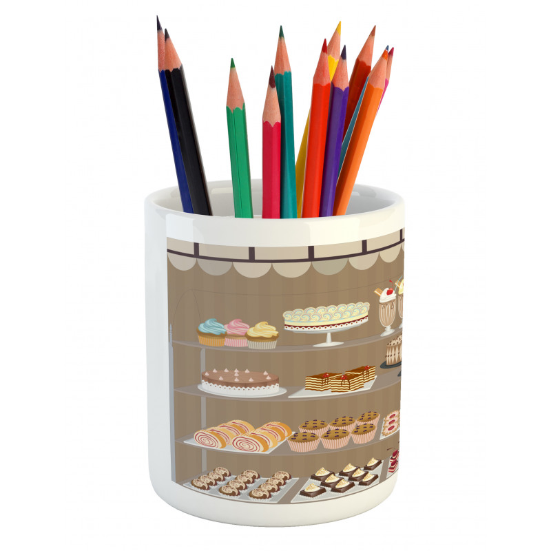 Bakery Window Display Pencil Pen Holder