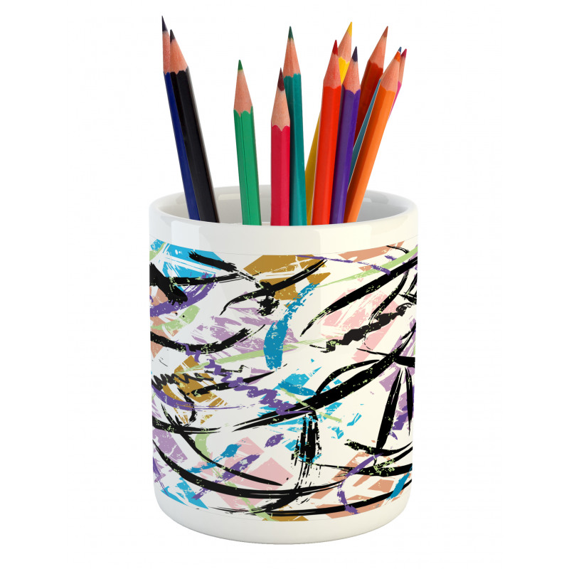 Color Splash Effect Pencil Pen Holder