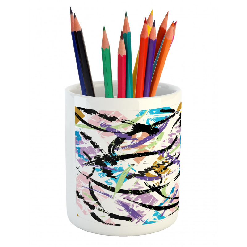 Color Splash Effect Pencil Pen Holder