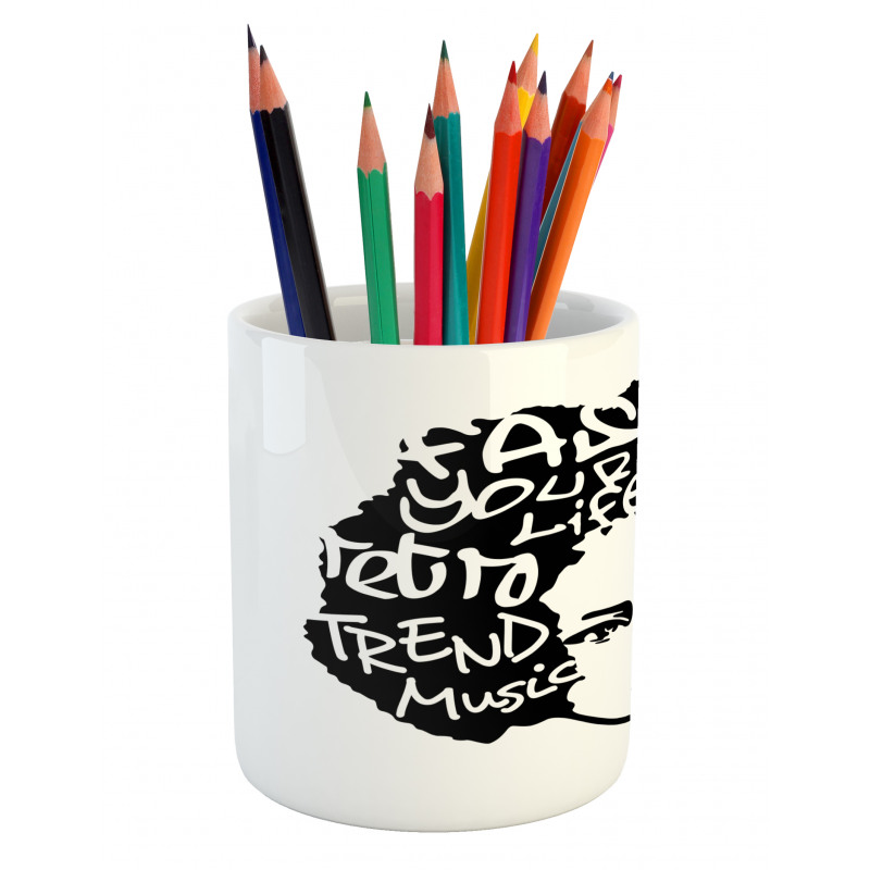 Afro Hair Art Pencil Pen Holder