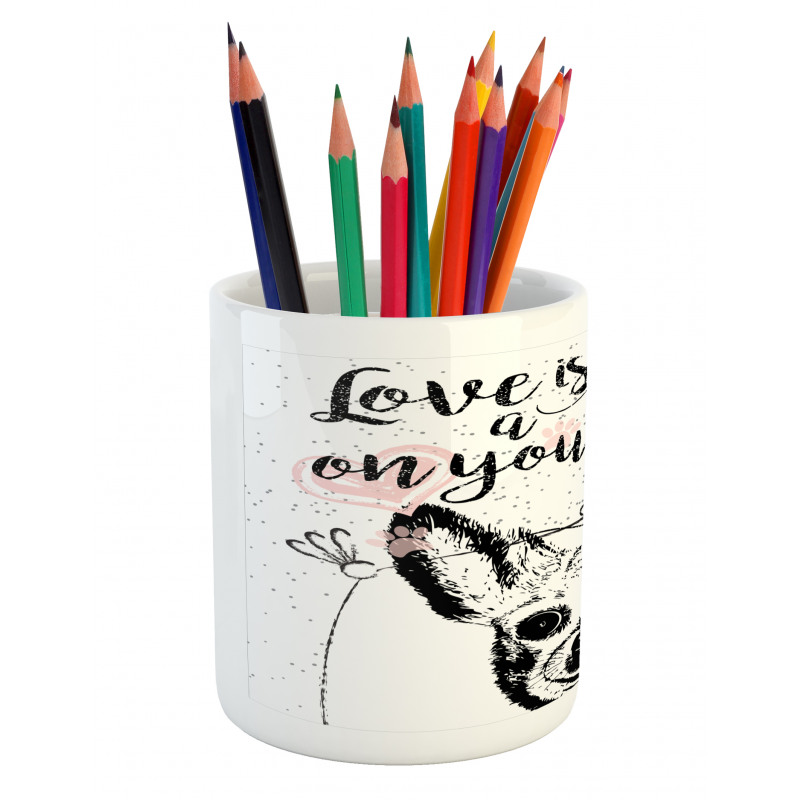 Love Dogs Grungy Pencil Pen Holder