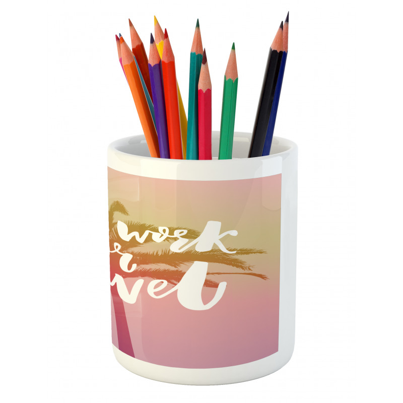 Summer Travel Palm Pencil Pen Holder