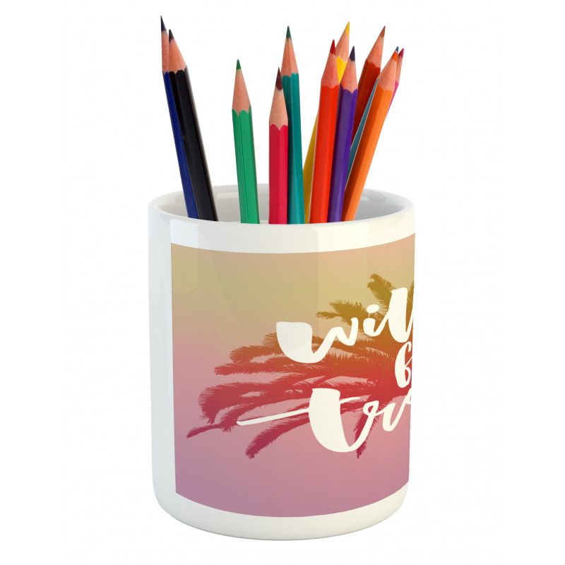 Summer Travel Palm Pencil Pen Holder