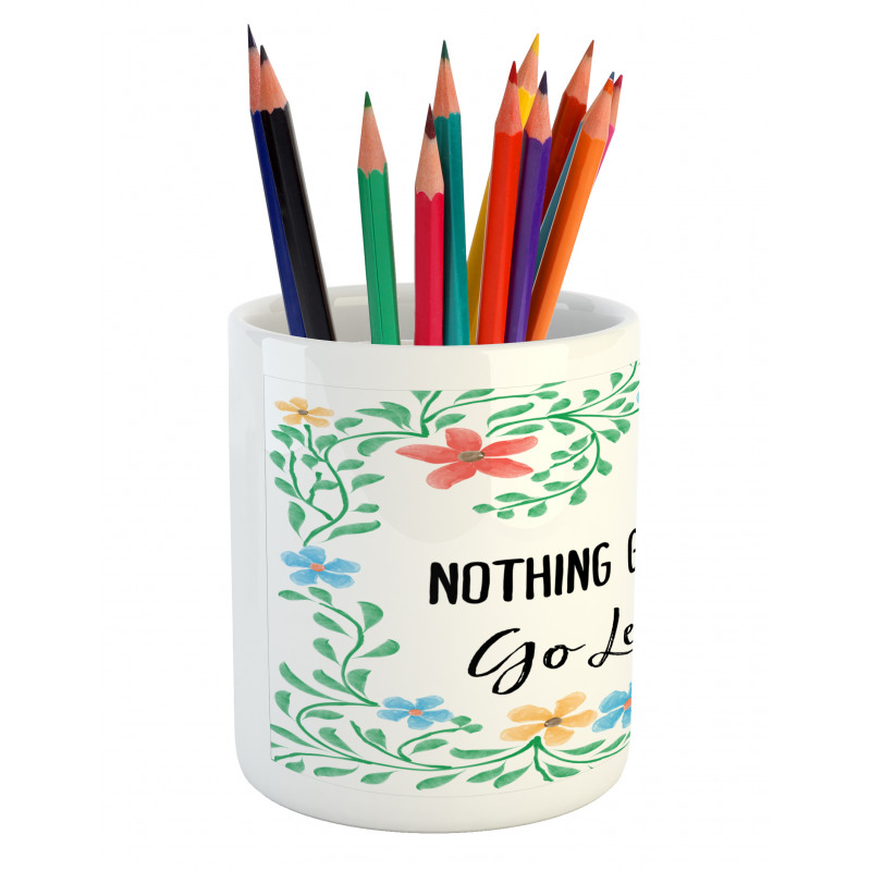 Flowers Wisdom Life Pencil Pen Holder