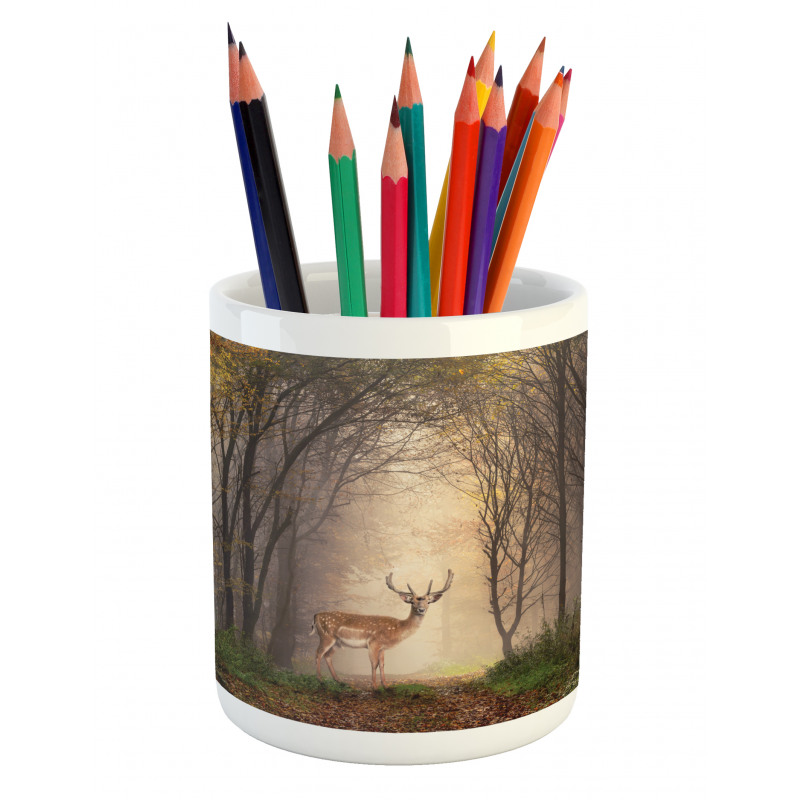 Deer Mystical Forest Pencil Pen Holder