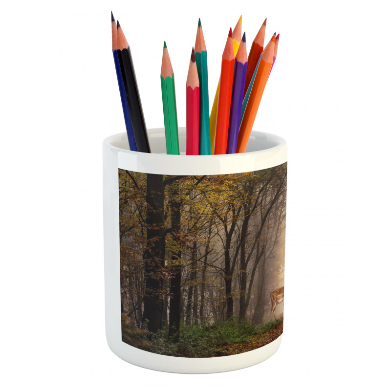 Deer Mystical Forest Pencil Pen Holder