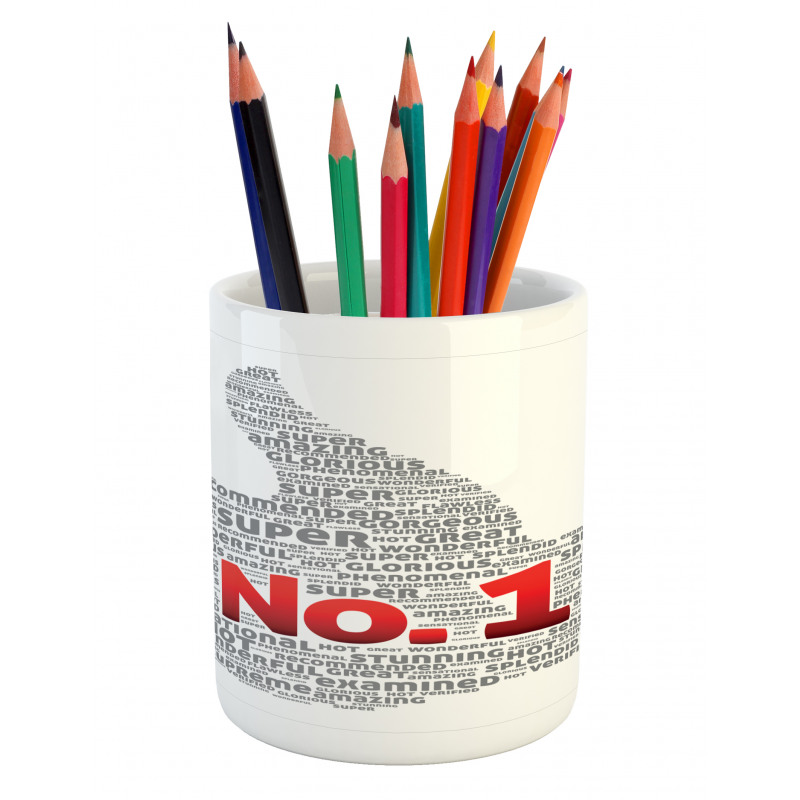 Thumbs up Number Pencil Pen Holder