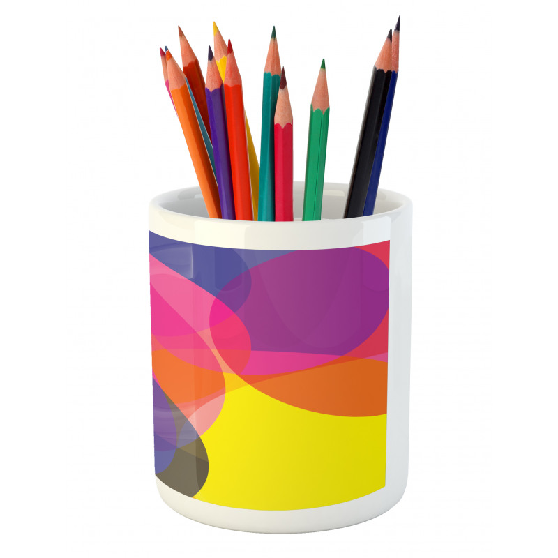 Colorful Circles Pencil Pen Holder