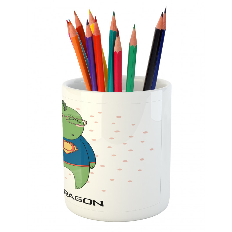 Nerd Dragon and Comic Book Pencil Pen Holder