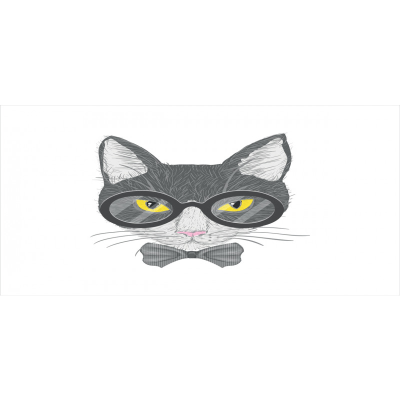 Greyscale Cat with Bowtie Pencil Pen Holder