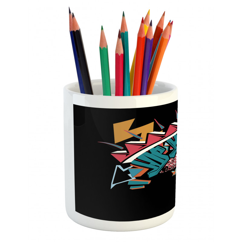 Underground Grafitti Pencil Pen Holder