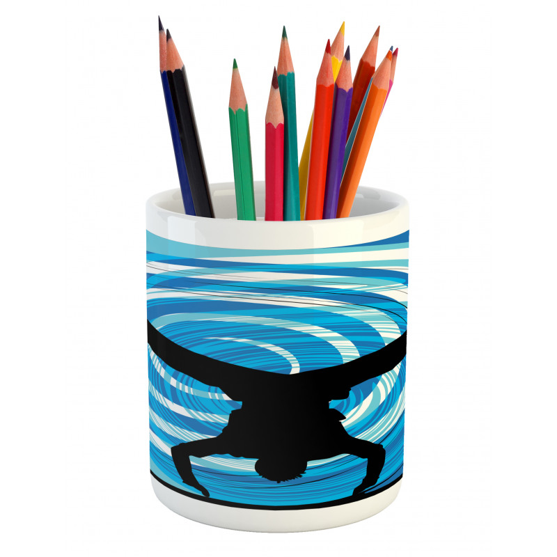 Head Spin on the Floor Pencil Pen Holder