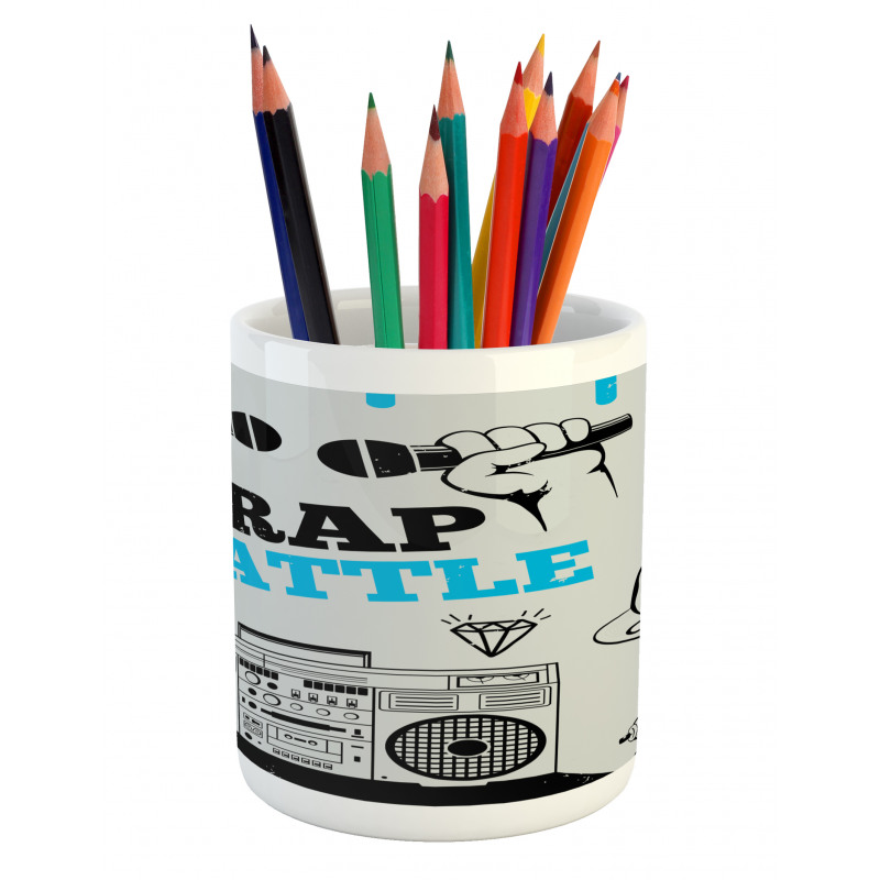 Freestyle Rap Duel Pencil Pen Holder