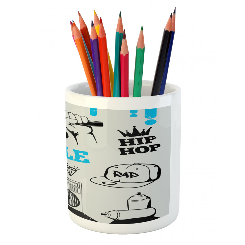 Freestyle Rap Duel Pencil Pen Holder