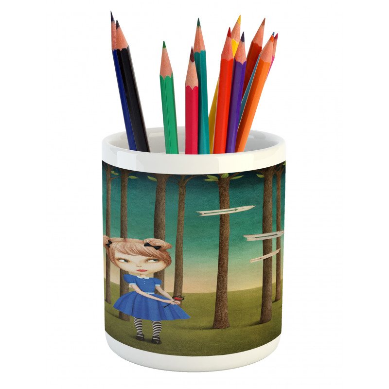 Lost Girl in the Forest Pencil Pen Holder